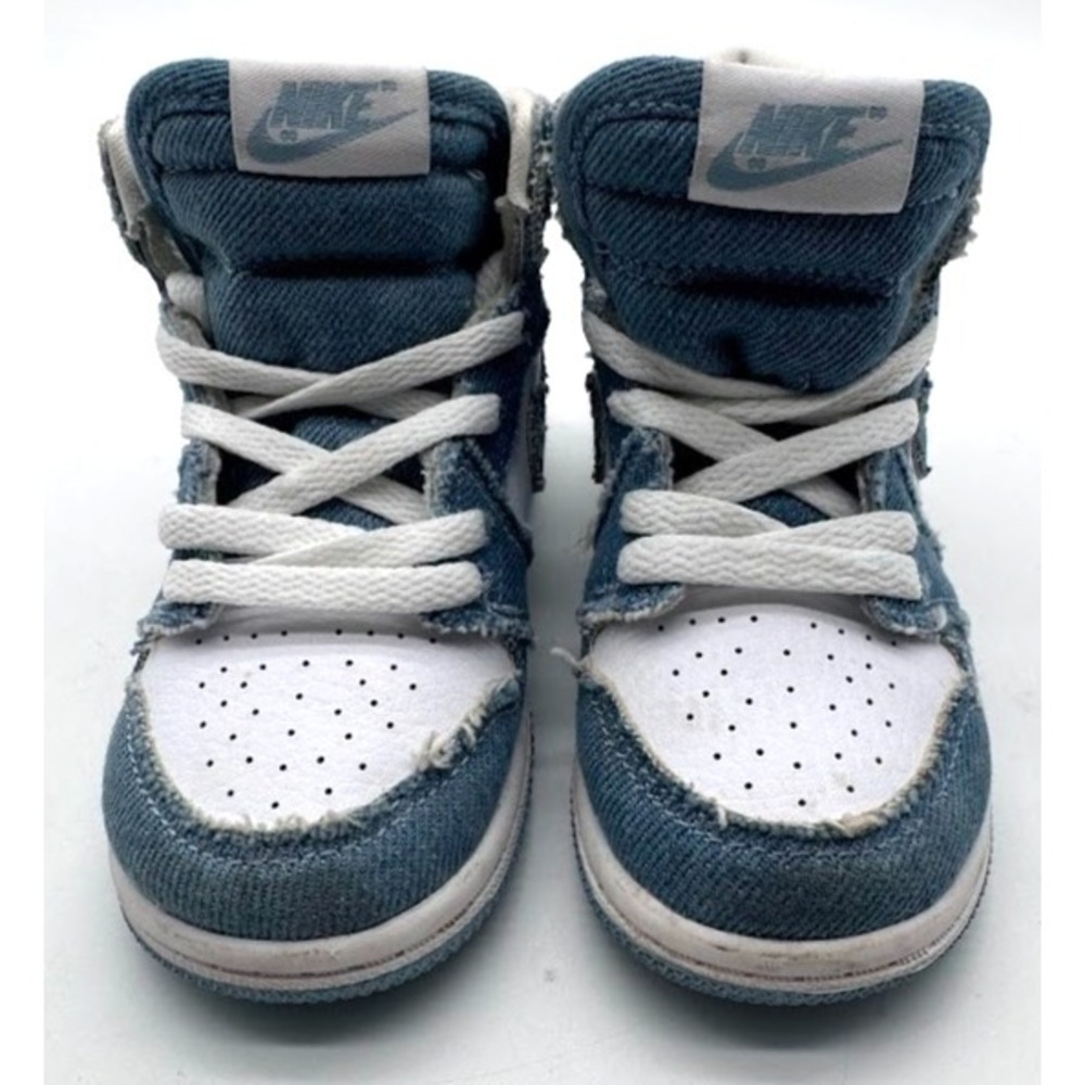 Nike Air Jordan 1 High Denim TD Toddler‎ Sneakers Blue White US 7C CU0450-104